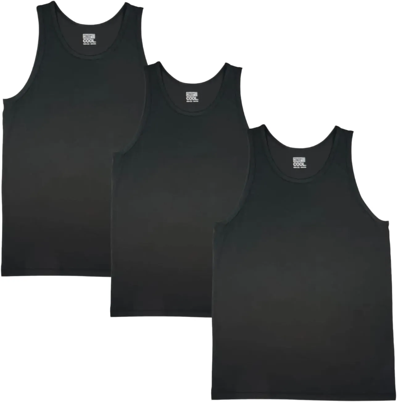 32 Degrees Comfort Mesh Tank Top, 3 Pack, X-Large Black