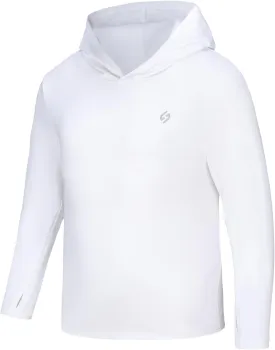 HODOSPORTS Boys Rash Guard Swim Shirt Long Sleeve for Kids UPF 50  Sun Protection Hooded Swimming Hiking Shirts Swimsuit