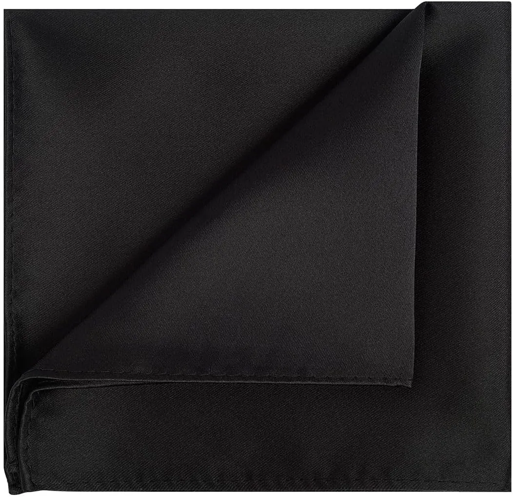 KissTies Satin Tie Set Solid Ties Mens Necktie   Pocket Square