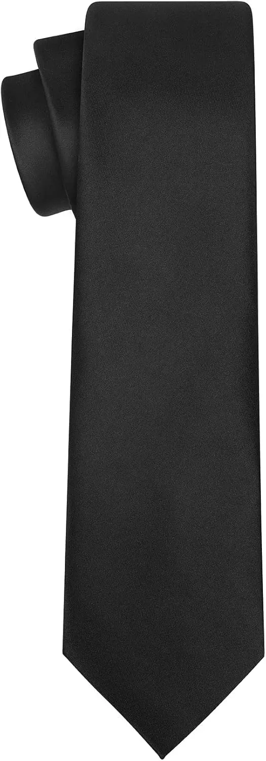 KissTies Satin Tie Set Solid Ties Mens Necktie   Pocket Square