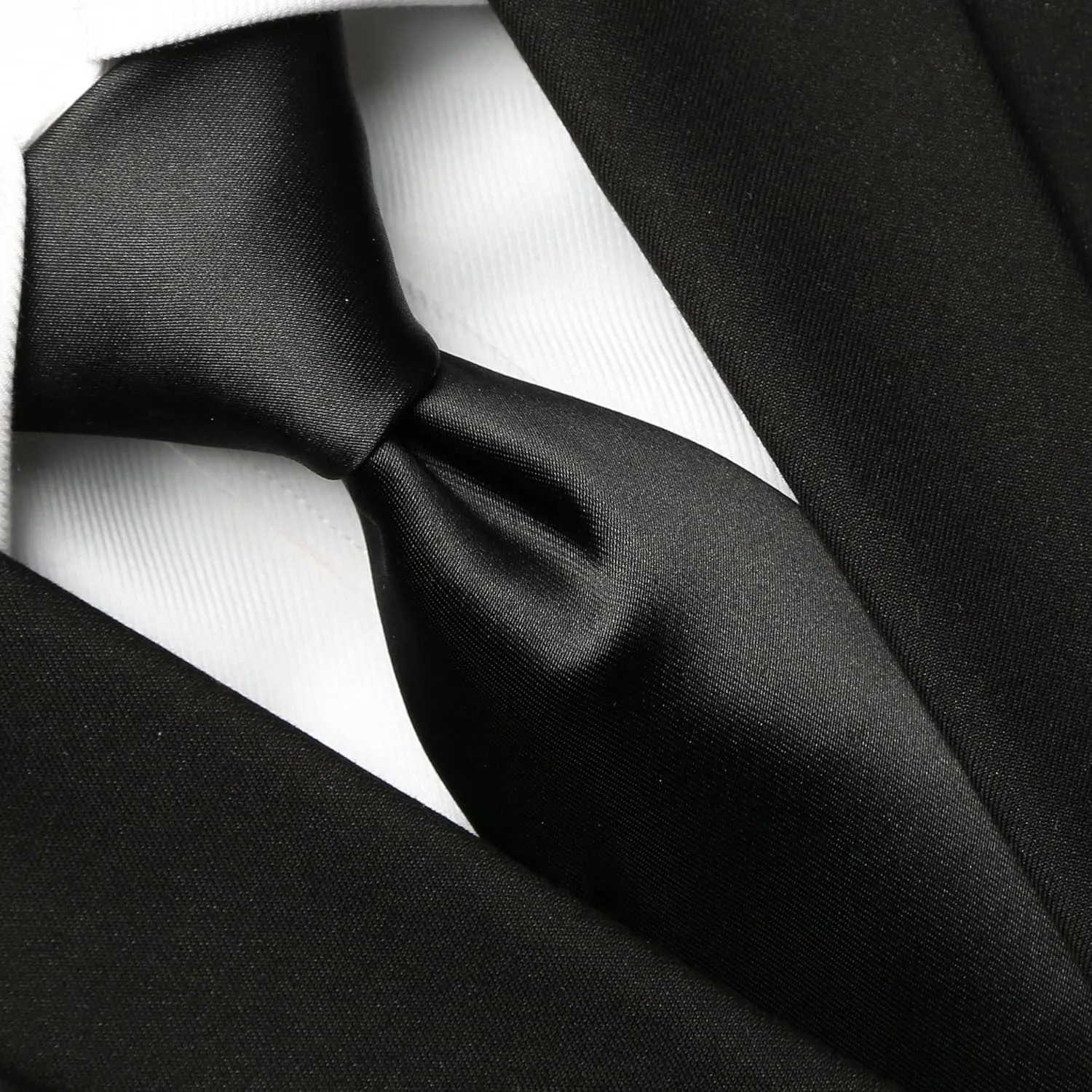KissTies Satin Tie Set Solid Ties Mens Necktie   Pocket Square