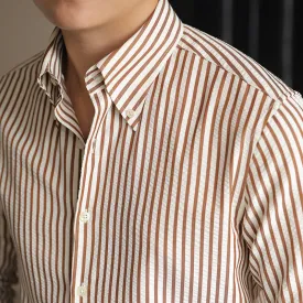 Men's British Vintage Business Casual Striped Shirt