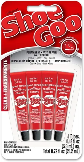 Shoegoo 5510110 Mini Adhesive (4 Pack), 0.18 fl. oz., Clear
